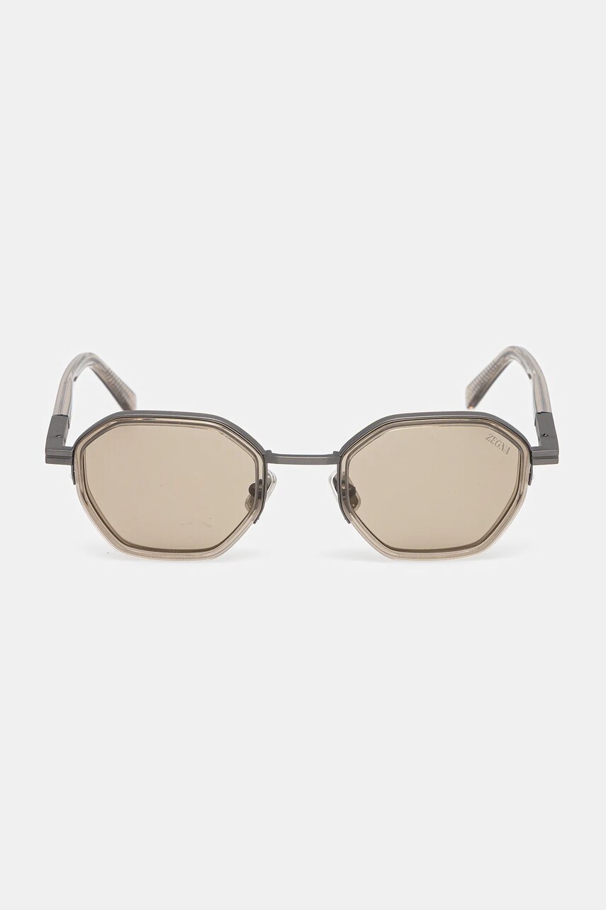 Γυαλιά ηλίου Zegna χρώμα: μπεζ, EZ0259_5045E φωτογραφία