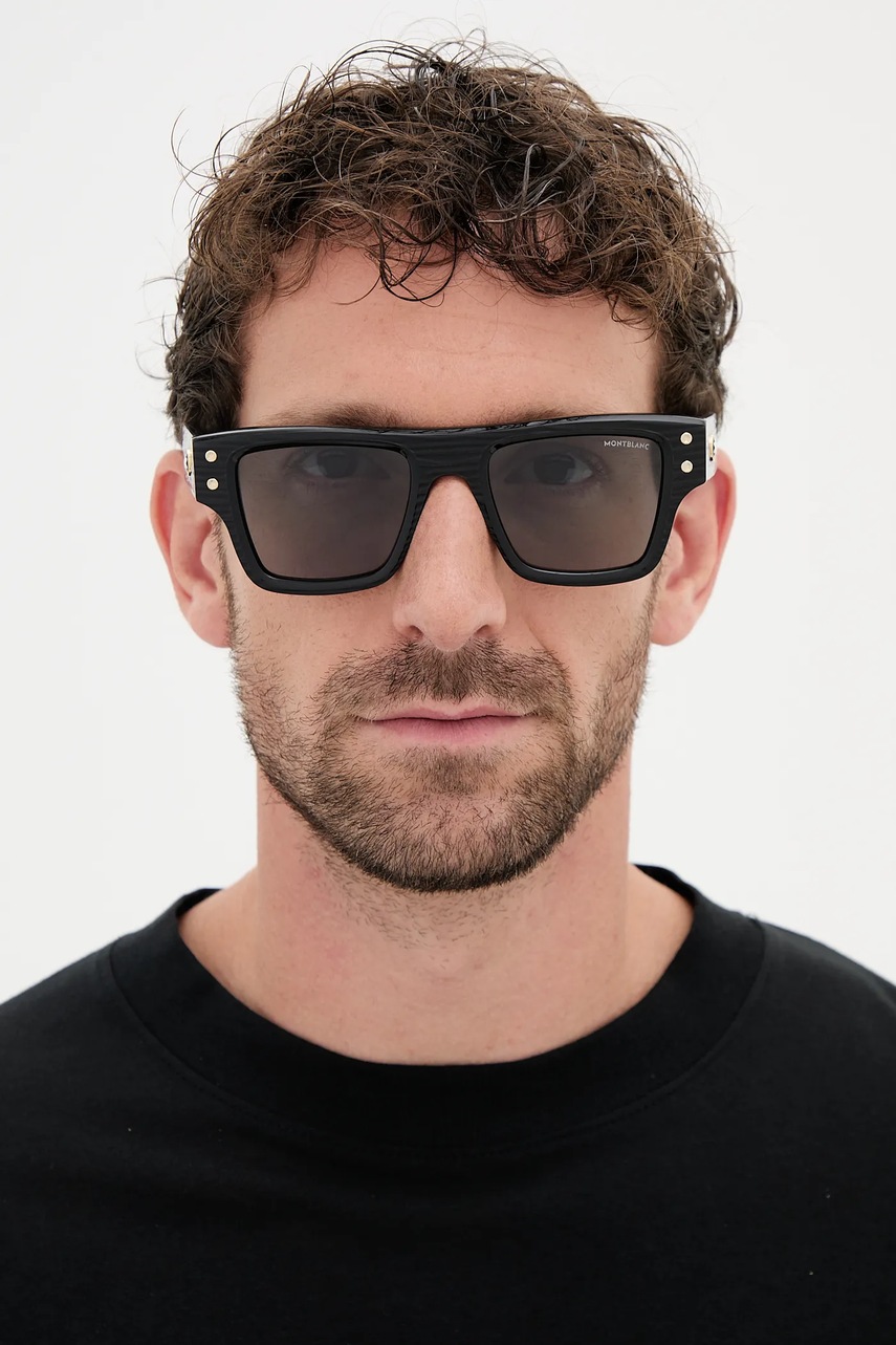 Γυαλιά Montblanc χρώμα: μαύρο, MB0253S φωτογραφία