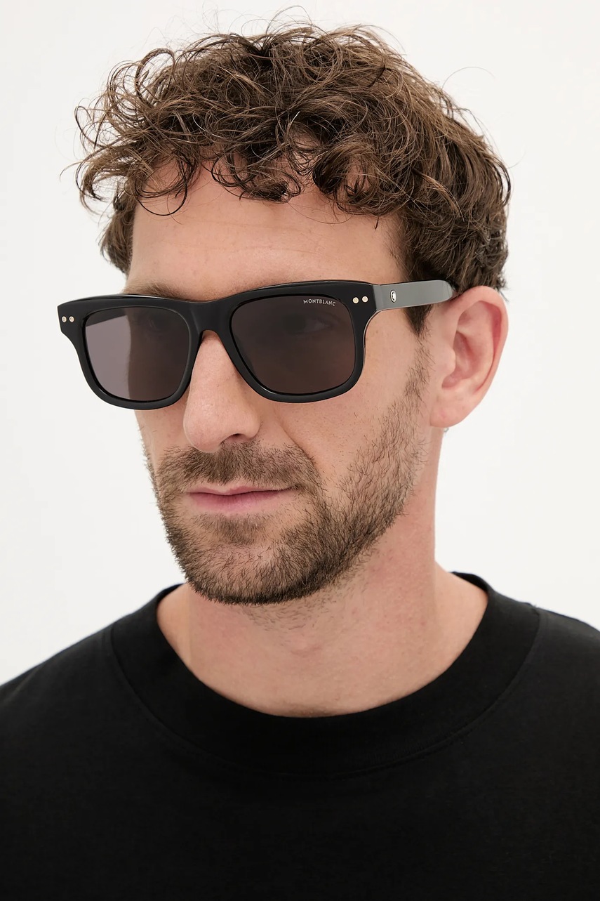 Montblanc ochelari de soare barbati, culoarea negru, MB0319S
