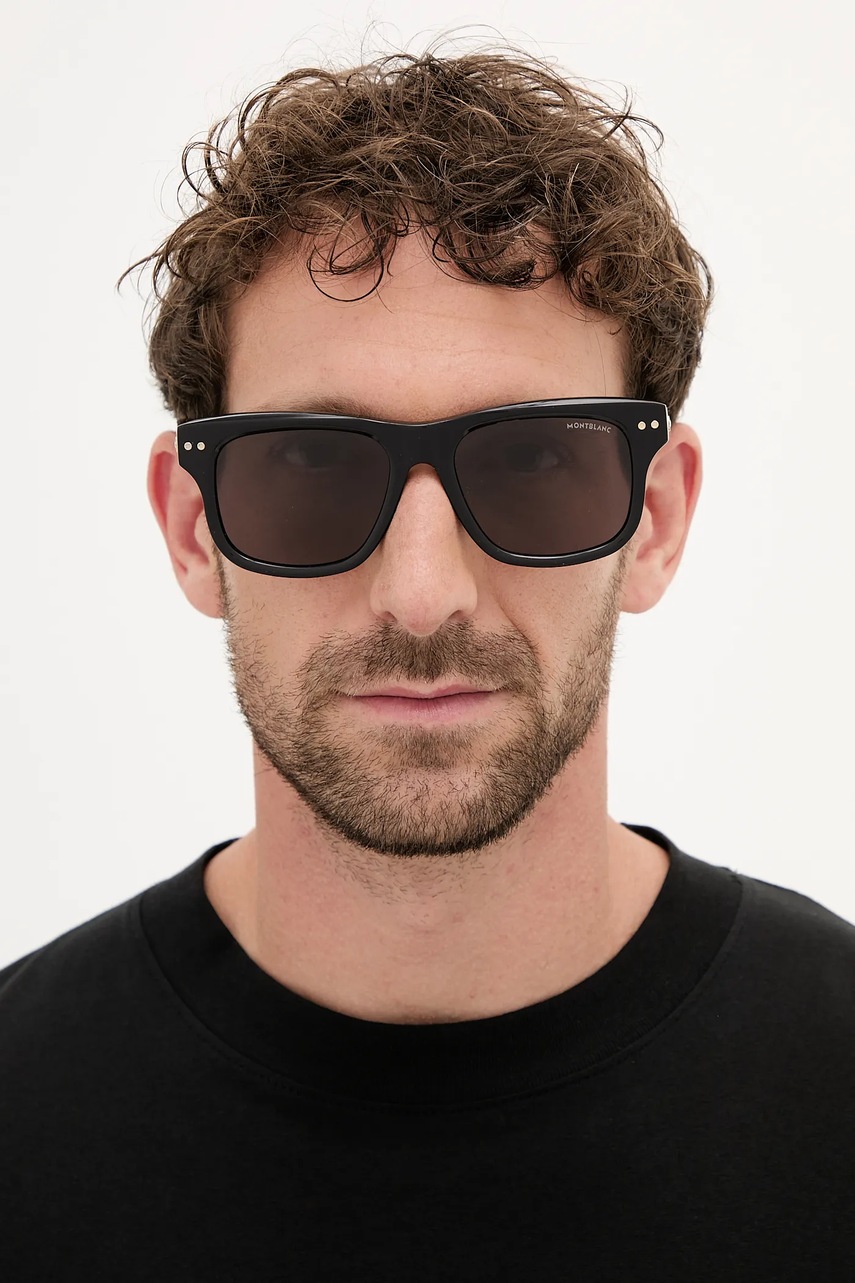 Γυαλιά ηλίου Montblanc χρώμα: μαύρο, MB0319S φωτογραφία