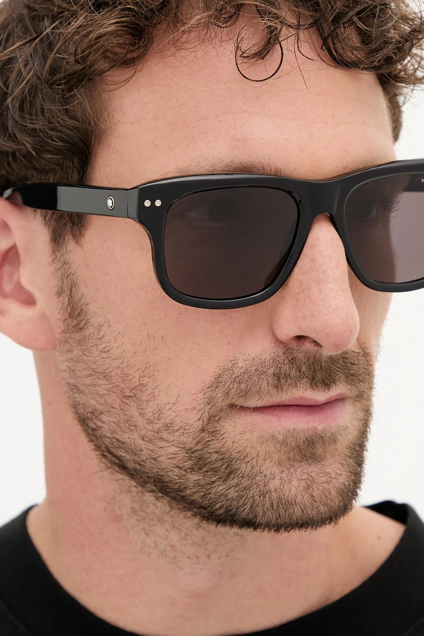 Γυαλιά ηλίου Montblanc χρώμα: μαύρο, MB0319S φωτογραφία