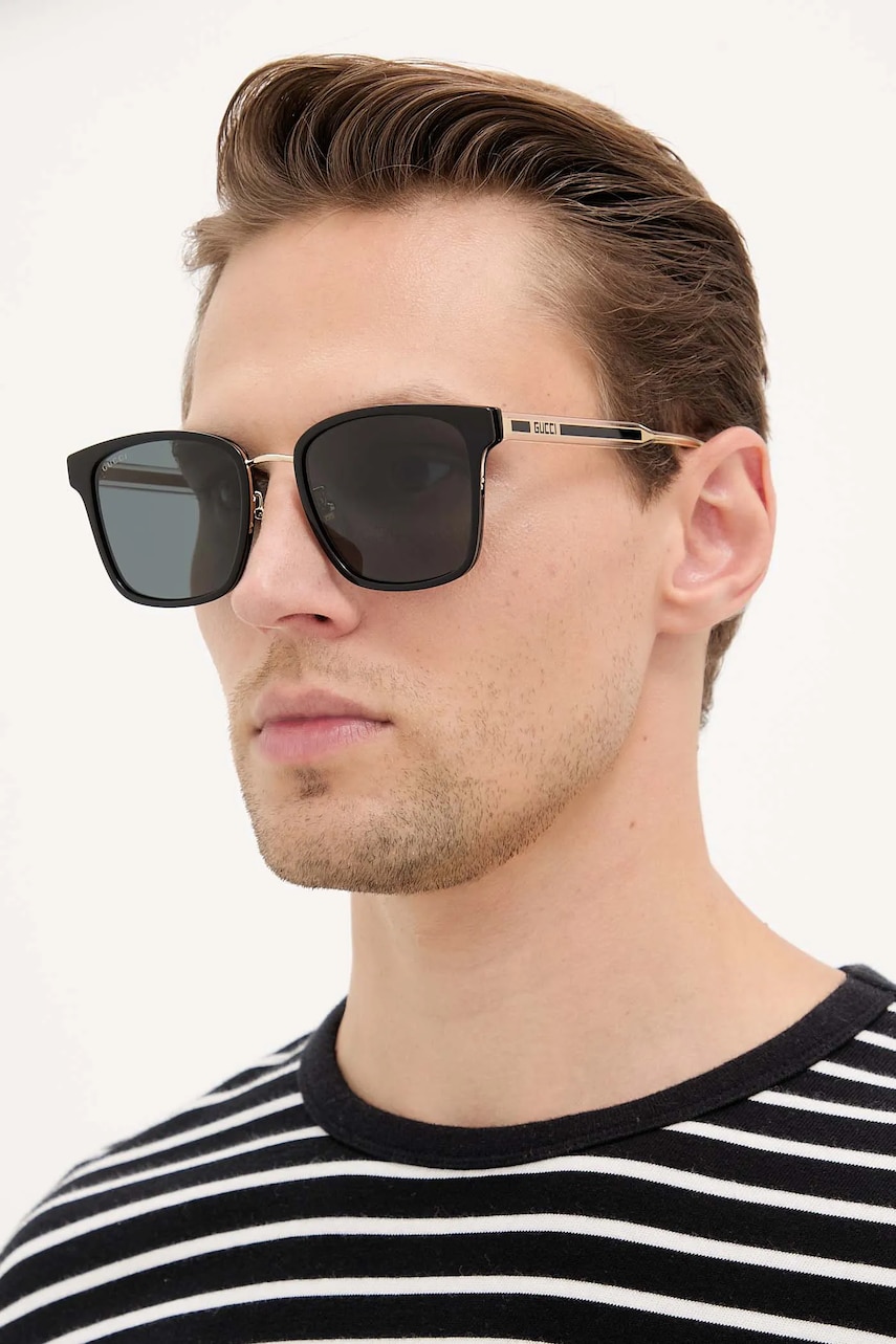 Levně Brýle Gucci pánské, černá barva, GG0563SKN