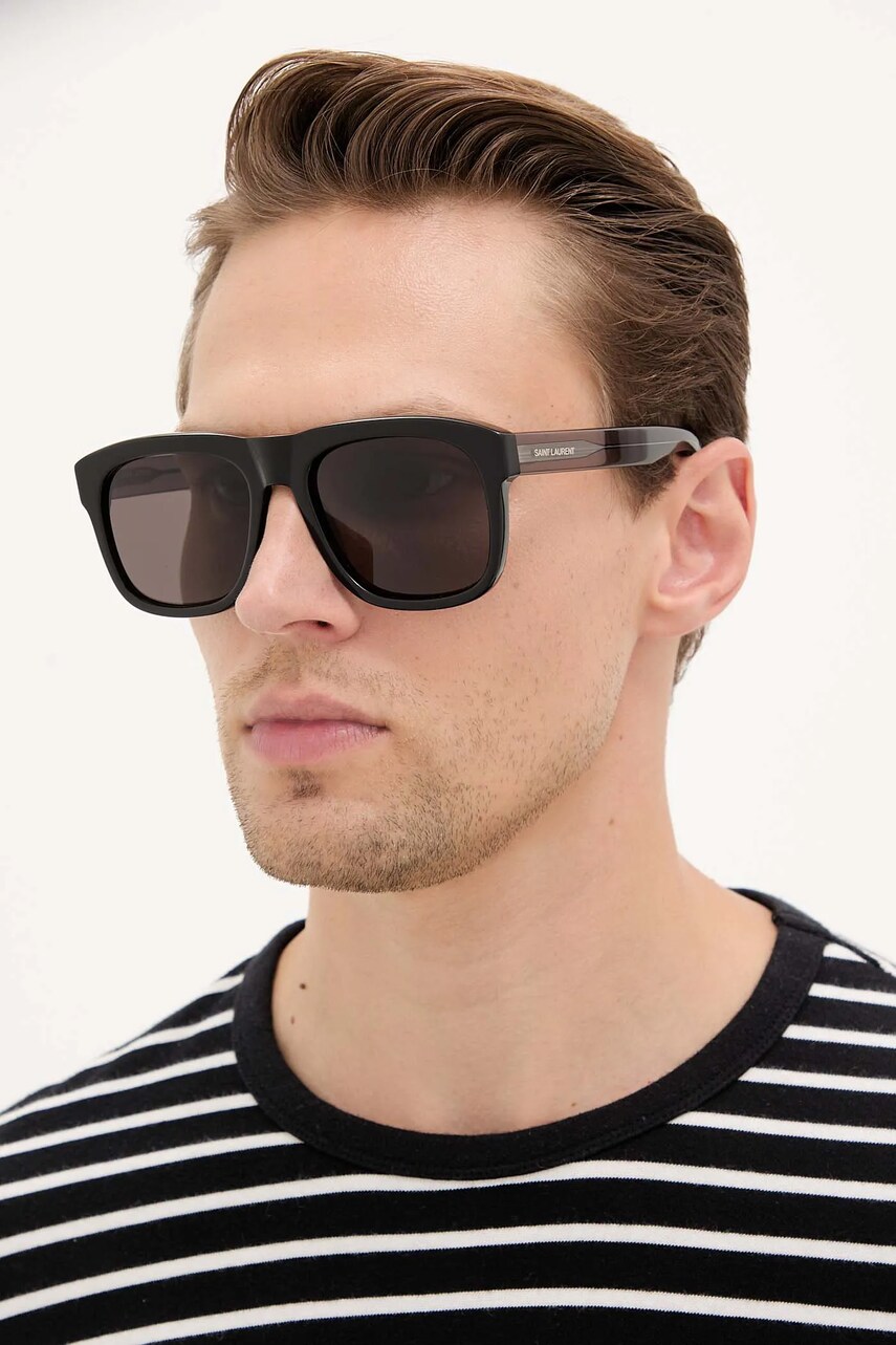 Levně Brýle Saint Laurent pánské, černá barva, SL 558