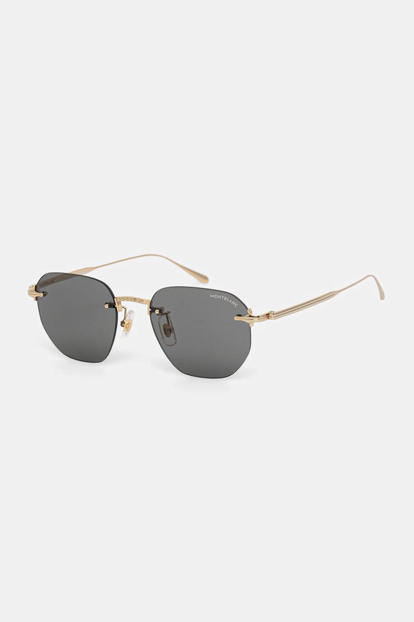Montblanc ochelari de soare culoarea auriu, MB0405S