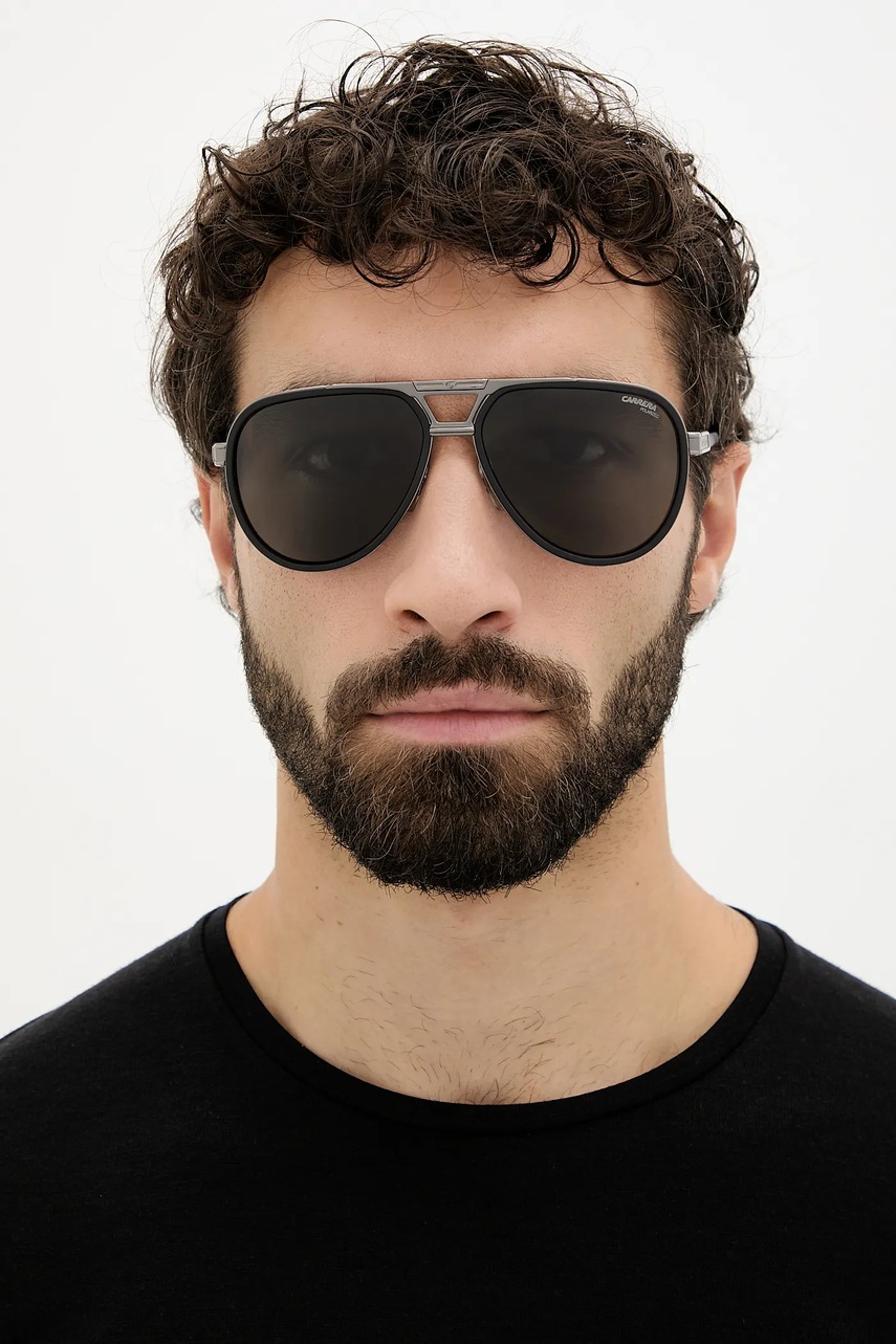 Γυαλιά ηλίου Carrera ανδρικά, χρώμα: μαύρο, CARRERA 1076/S φωτογραφία