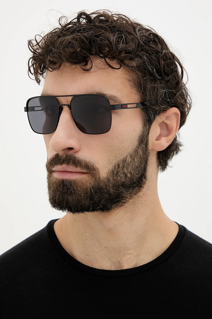 HUGO ochelari de soare culoarea negru, HG 1384/S