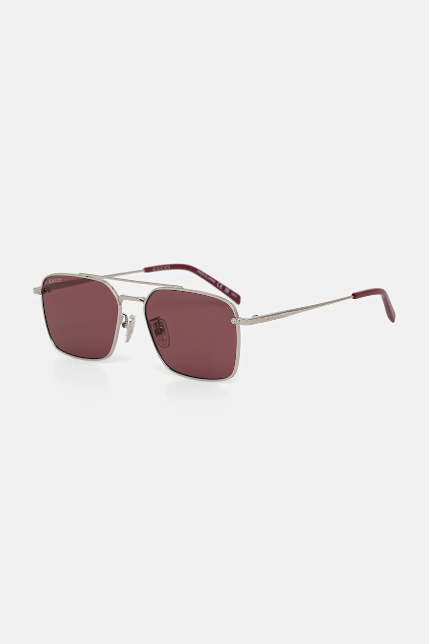 Levně Sluneční brýle Gucci pánské, stříbrná barva, GG1957SA