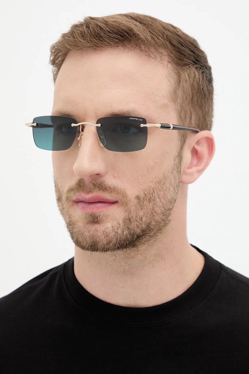 Montblanc ochelari de soare culoarea auriu, MB0344S