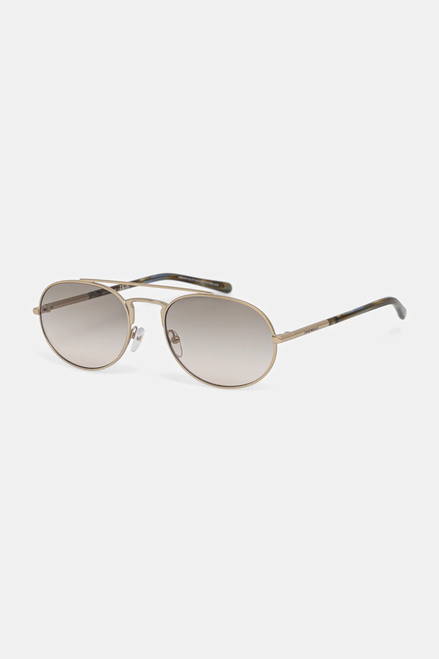 Levně Sluneční brýle Emporio Armani pánské, zlatá barva, 0EA2171