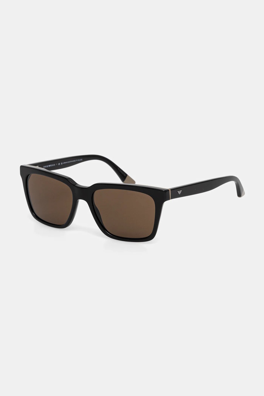 Levně Sluneční brýle Emporio Armani pánské, černá barva, 0EA4260