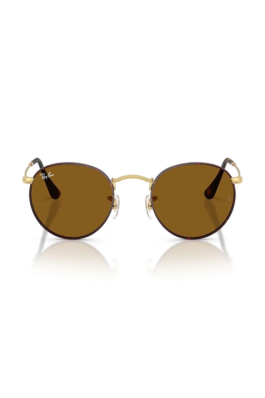 Солнцезащитные очки Ray-Ban ROUND METAL цвет коричневый 0RB3447 Солнцезащитные очки Ray-Ban ROUND METAL цвет коричневый 0RB3447