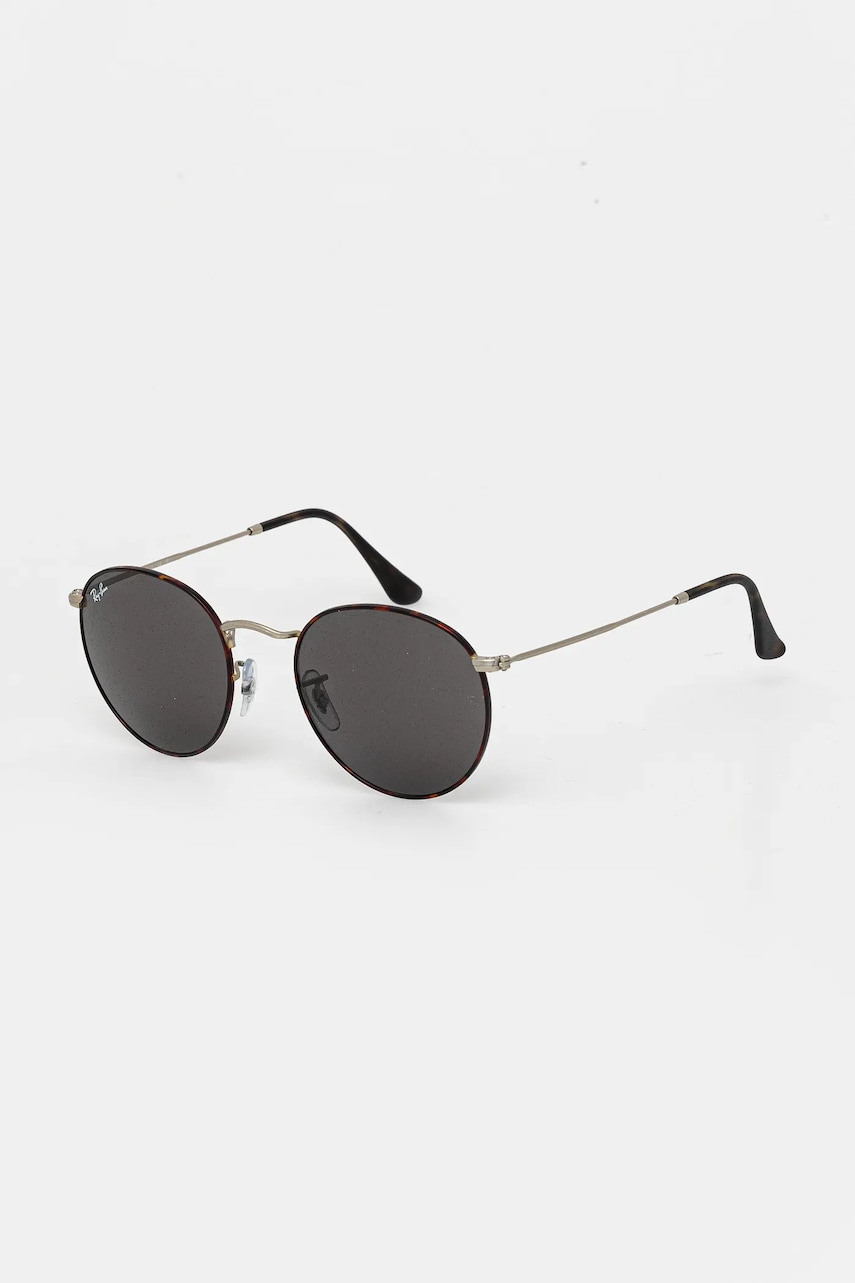 Ray-Ban ochelari de soare ROUND METAL culoarea maro, 0RB3447 Ray-Ban ochelari de soare ROUND METAL culoarea maro, 0RB3447