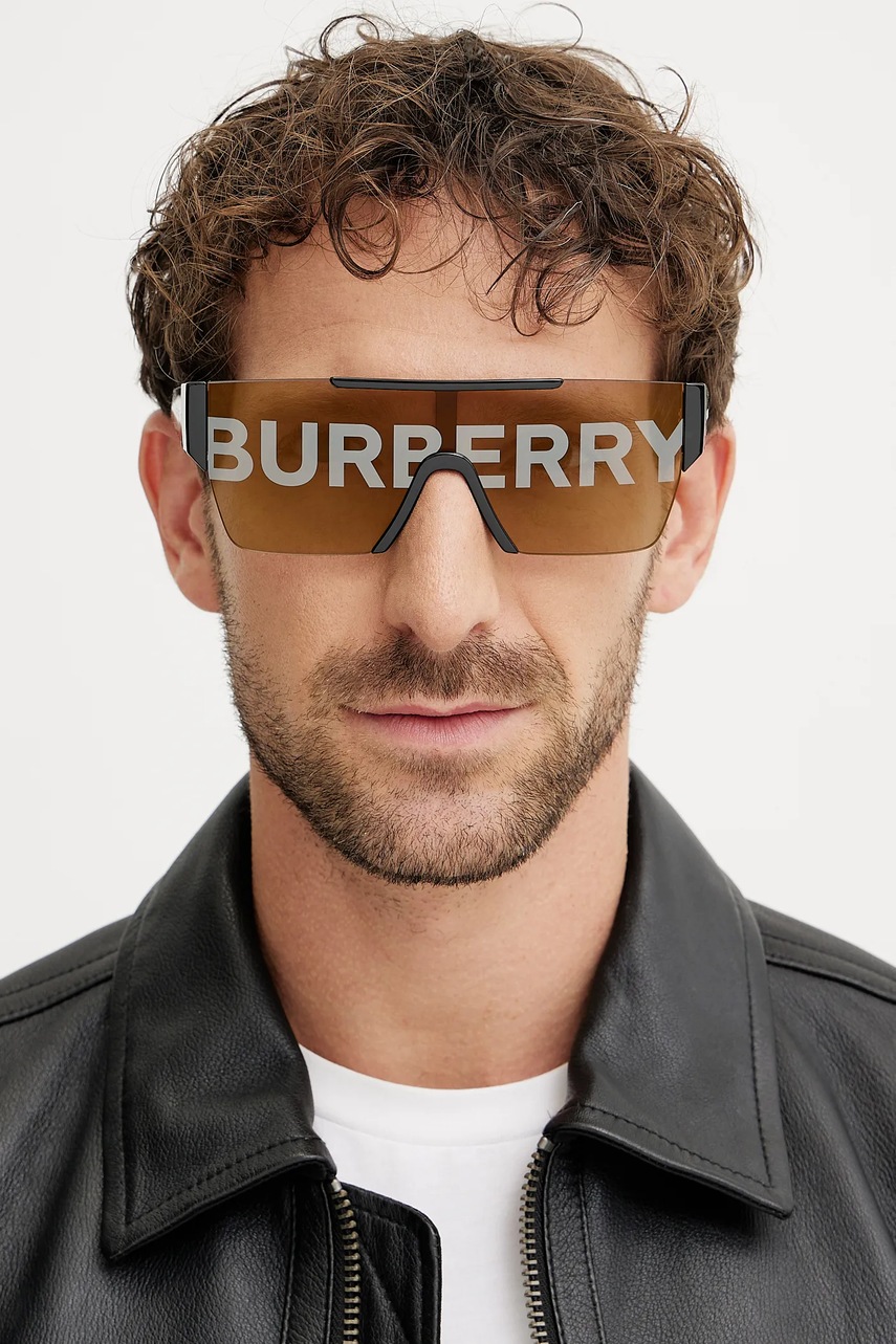 Сонцезахисні окуляри Burberry колір чорний 
