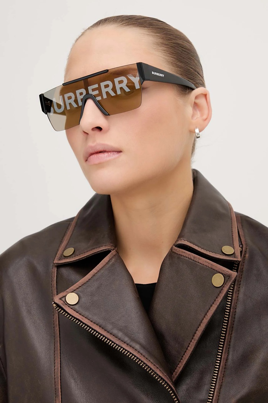 Сонцезахисні окуляри Burberry колір чорний 