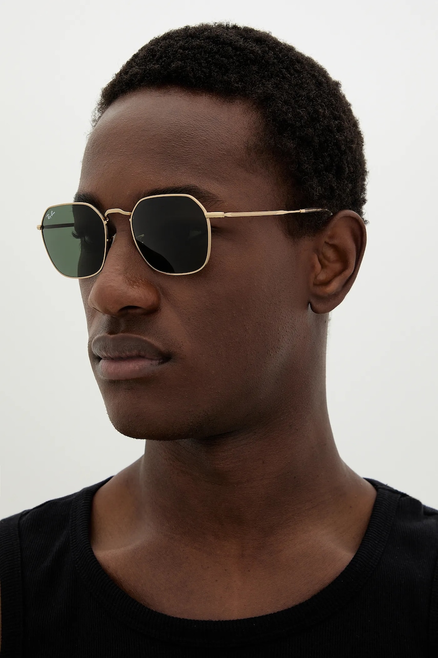 Sluneční brýle Ray-Ban JIM zlatá barva, 0RB3694