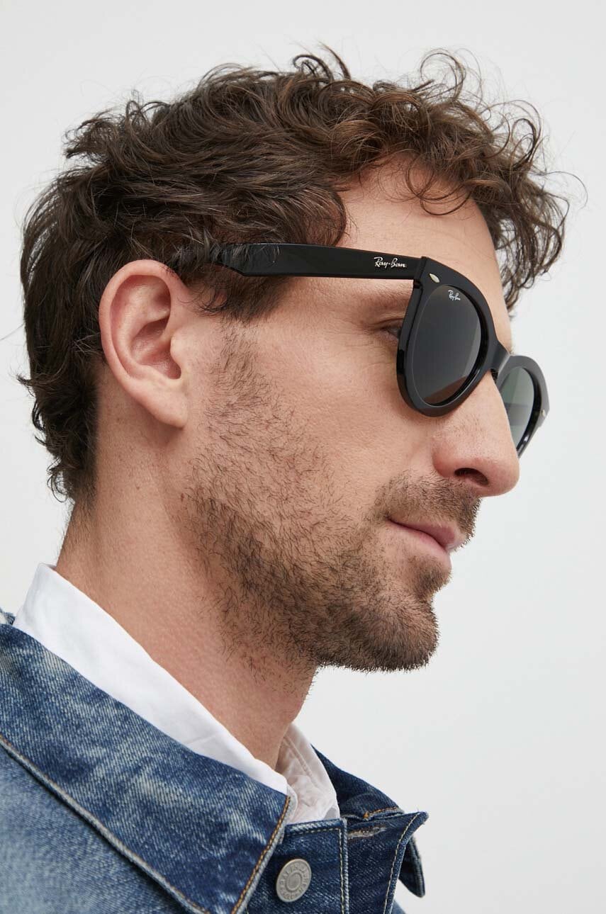 Ray-Ban ochelari de soare culoarea negru Ray-Ban ochelari de soare culoarea negru