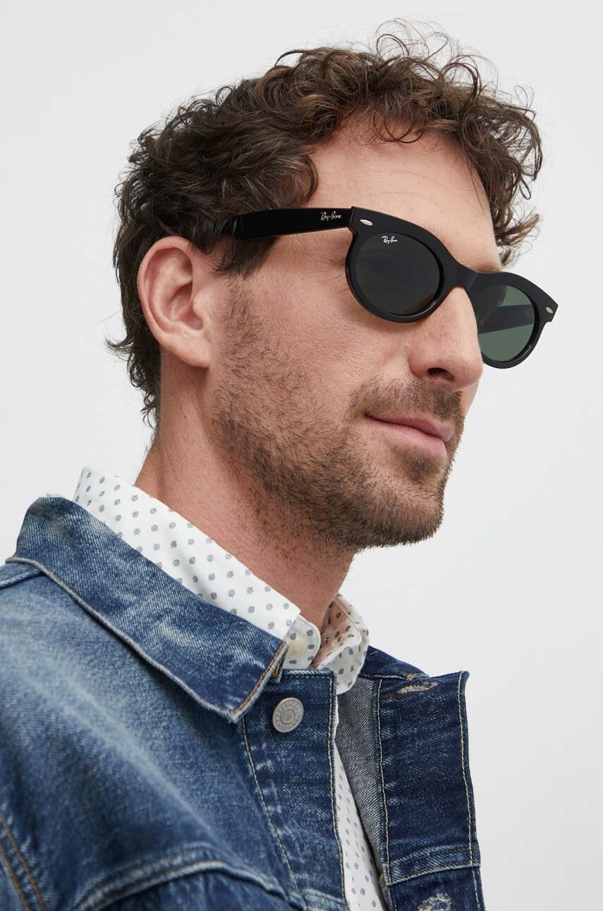 Γυαλιά ηλίου Ray-Ban χρώμα: μαύρο φωτογραφία