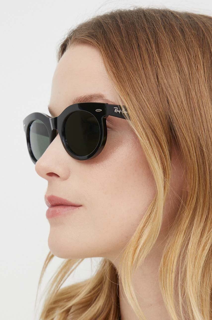 Γυαλιά ηλίου Ray-Ban χρώμα: μαύρο φωτογραφία