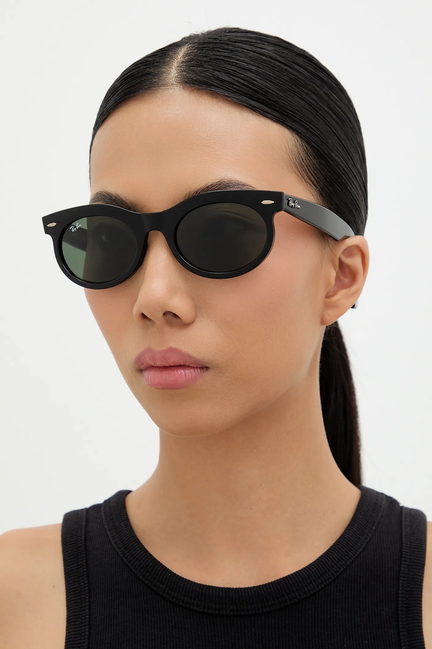 Γυαλιά ηλίου Ray-Ban χρώμα: μαύρο φωτογραφία