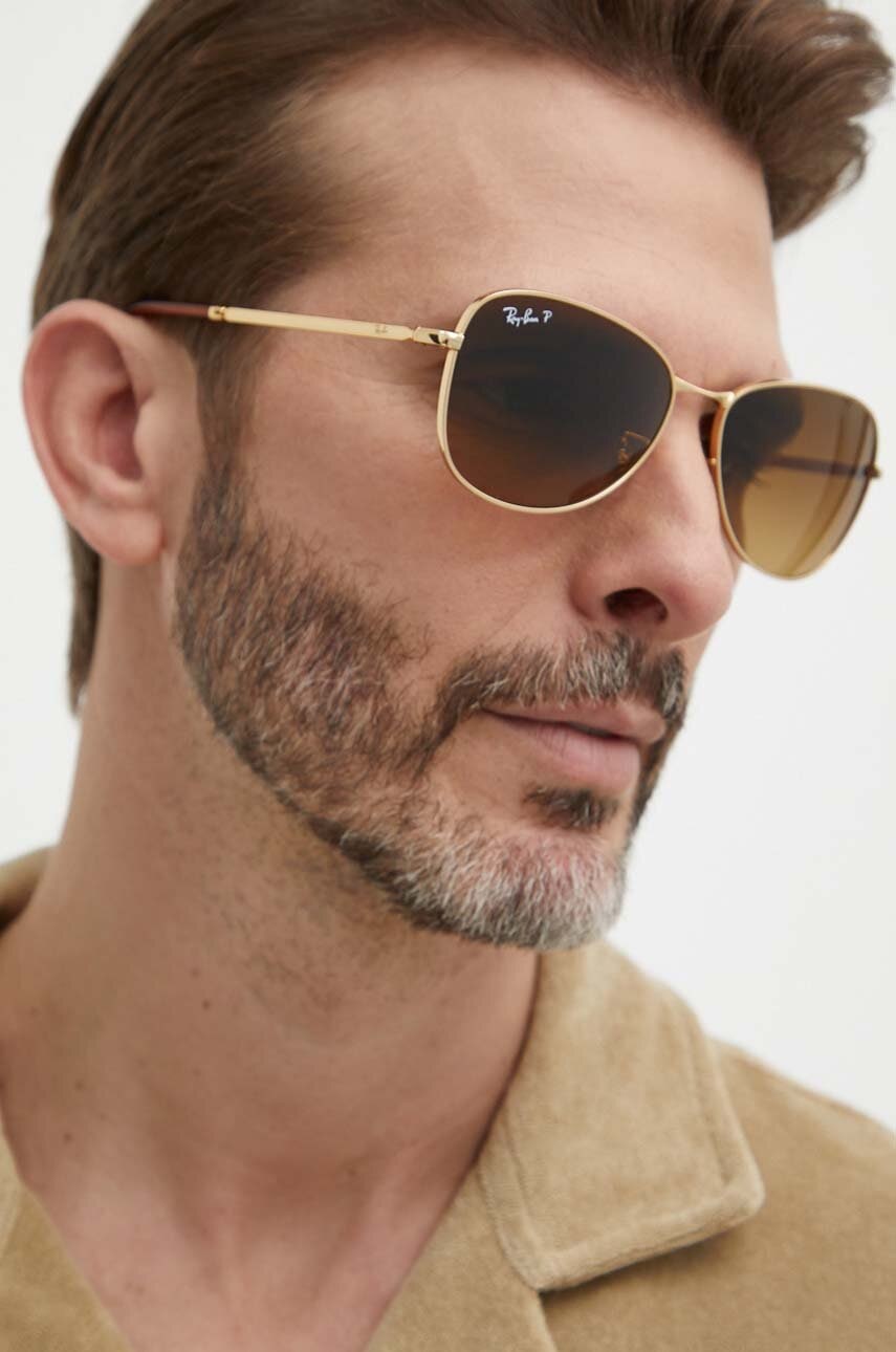 Ray-Ban ochelari de soare culoarea auriu, 0RB3733
