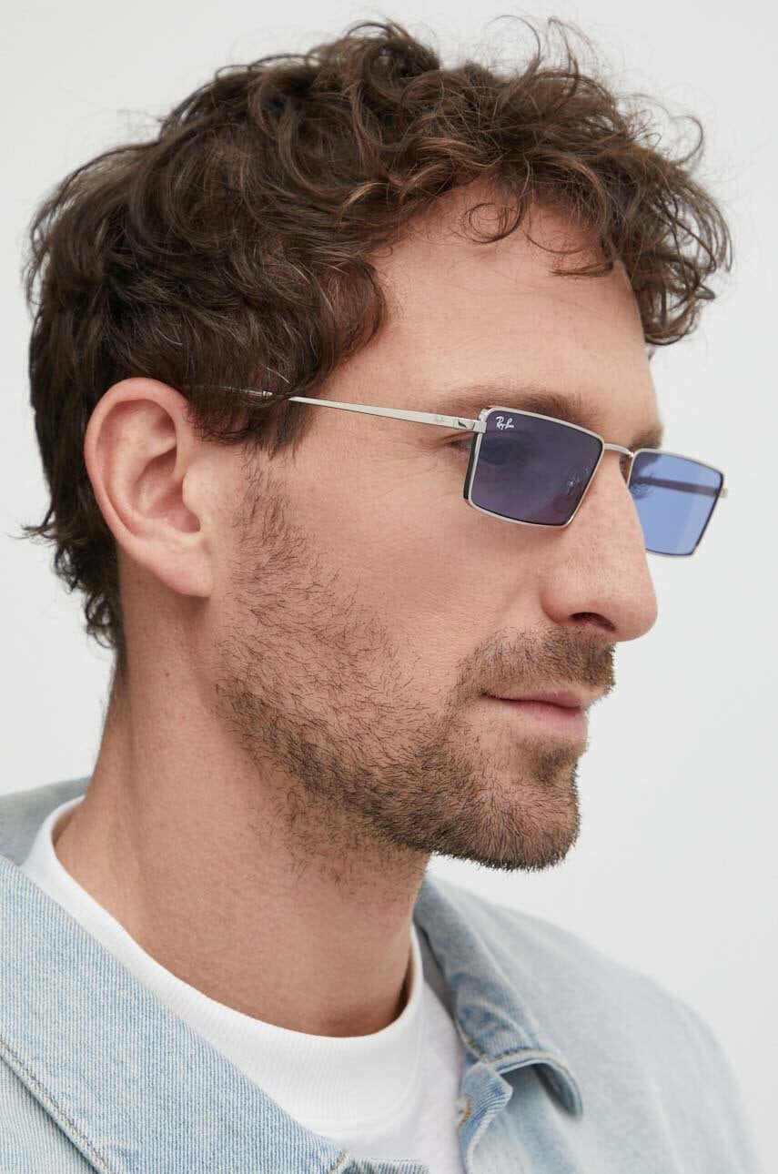 Ray-Ban ochelari de soare culoarea argintiu, 0RB3741 Ray-Ban ochelari de soare culoarea argintiu, 0RB3741