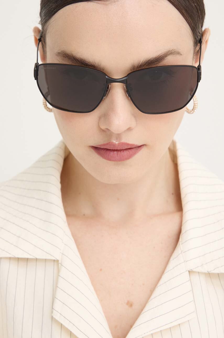 Γυαλιά ηλίου Balenciaga χρώμα: μαύρο, BB0337SK φωτογραφία