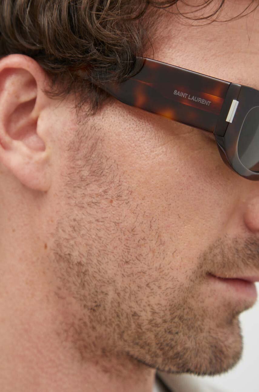 Γυαλιά ηλίου Saint Laurent χρώμα: καφέ, SL 697 φωτογραφία