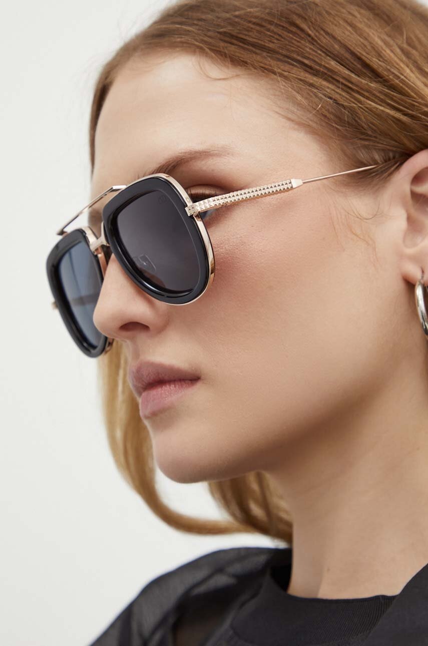 Γυαλιά ηλίου Valentino V - LSTORY χρώμα: μαύρο, VLS.129A φωτογραφία
