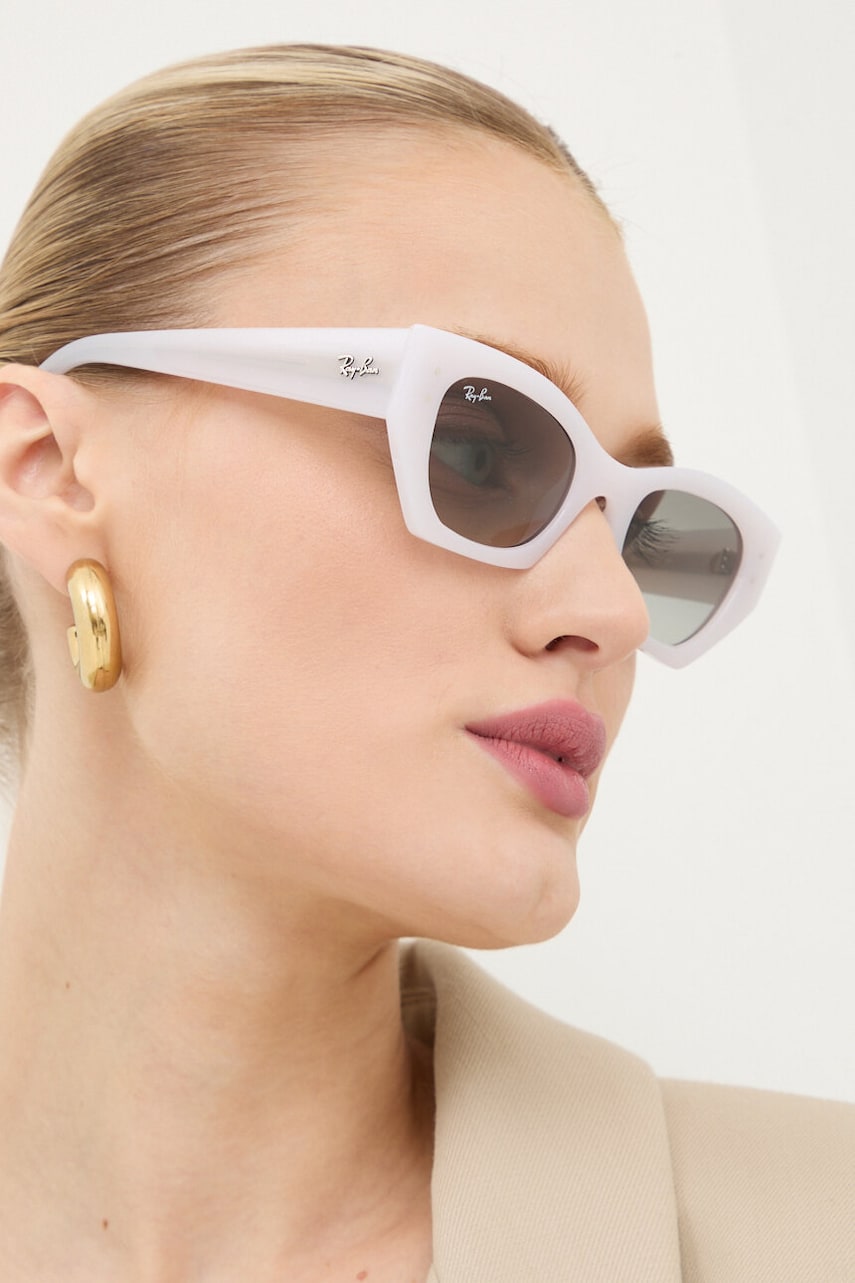 Ray-Ban ochelari de soare ZENA culoarea alb, 0RB4430 - 0 | YEO