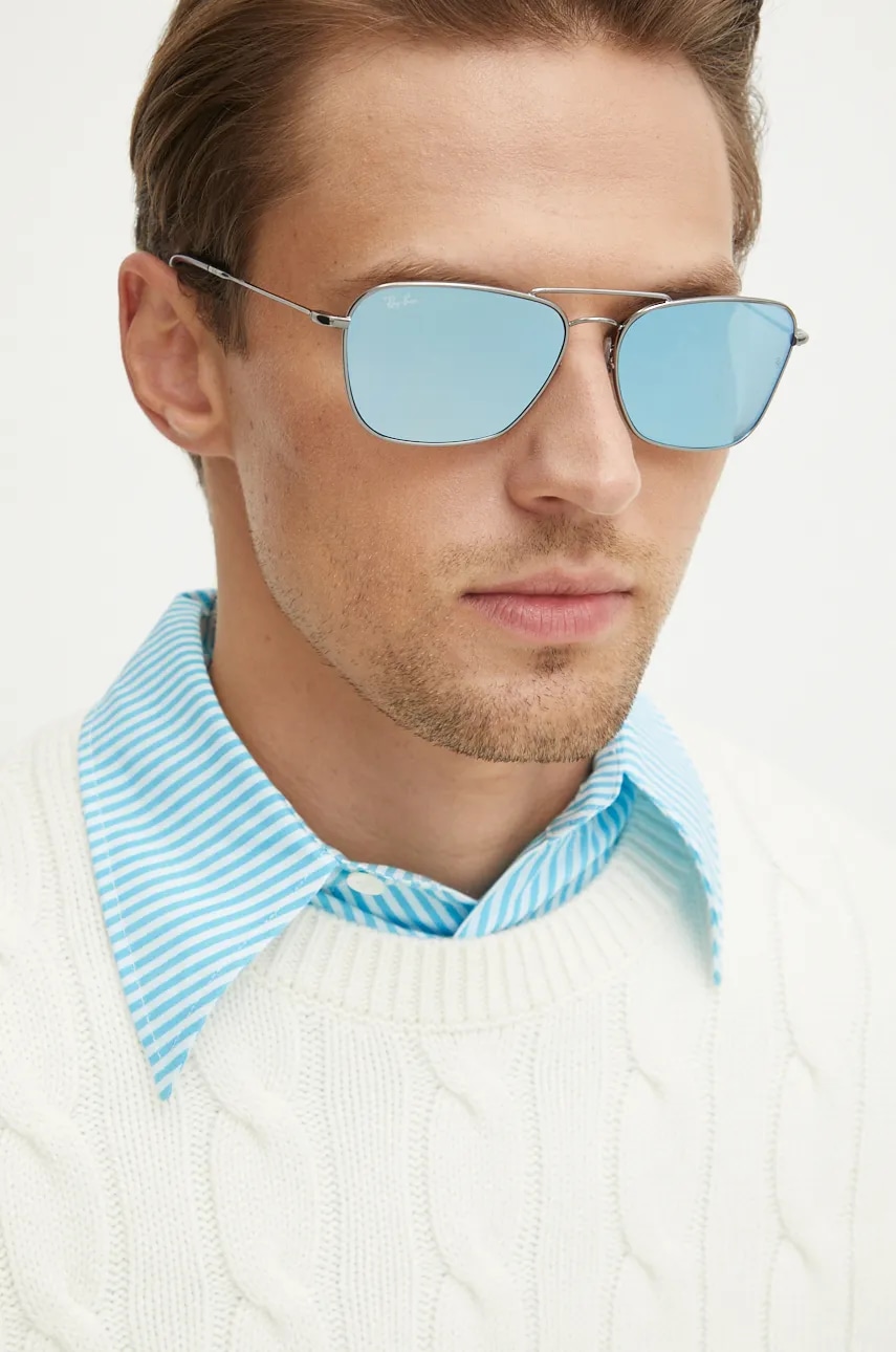 Солнцезащитные очки Ray-Ban CARAVAN REVERSE цвет серебрянный 0RBR0102S Солнцезащитные очки Ray-Ban CARAVAN REVERSE цвет серебрянный 0RBR0102S