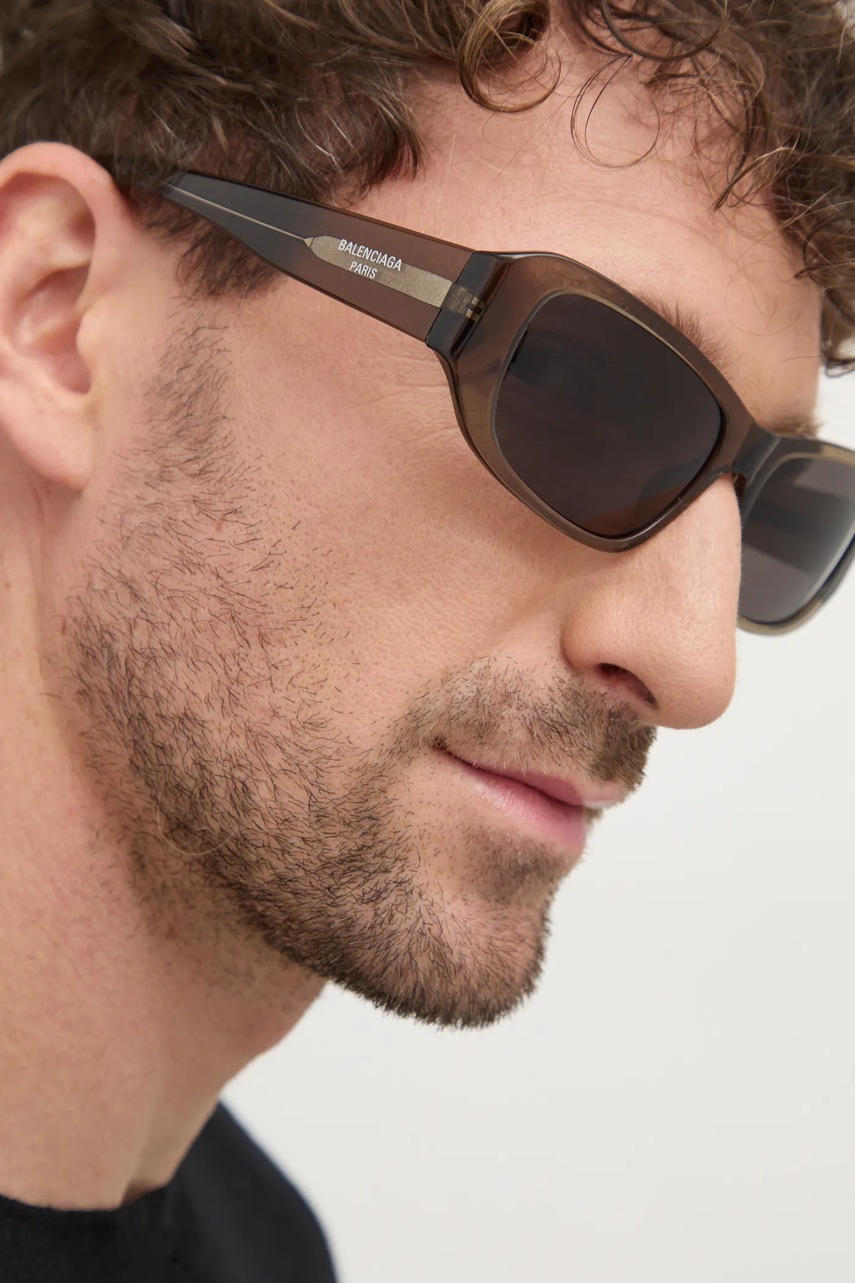 Γυαλιά ηλίου Balenciaga χρώμα: καφέ, BB0365S φωτογραφία