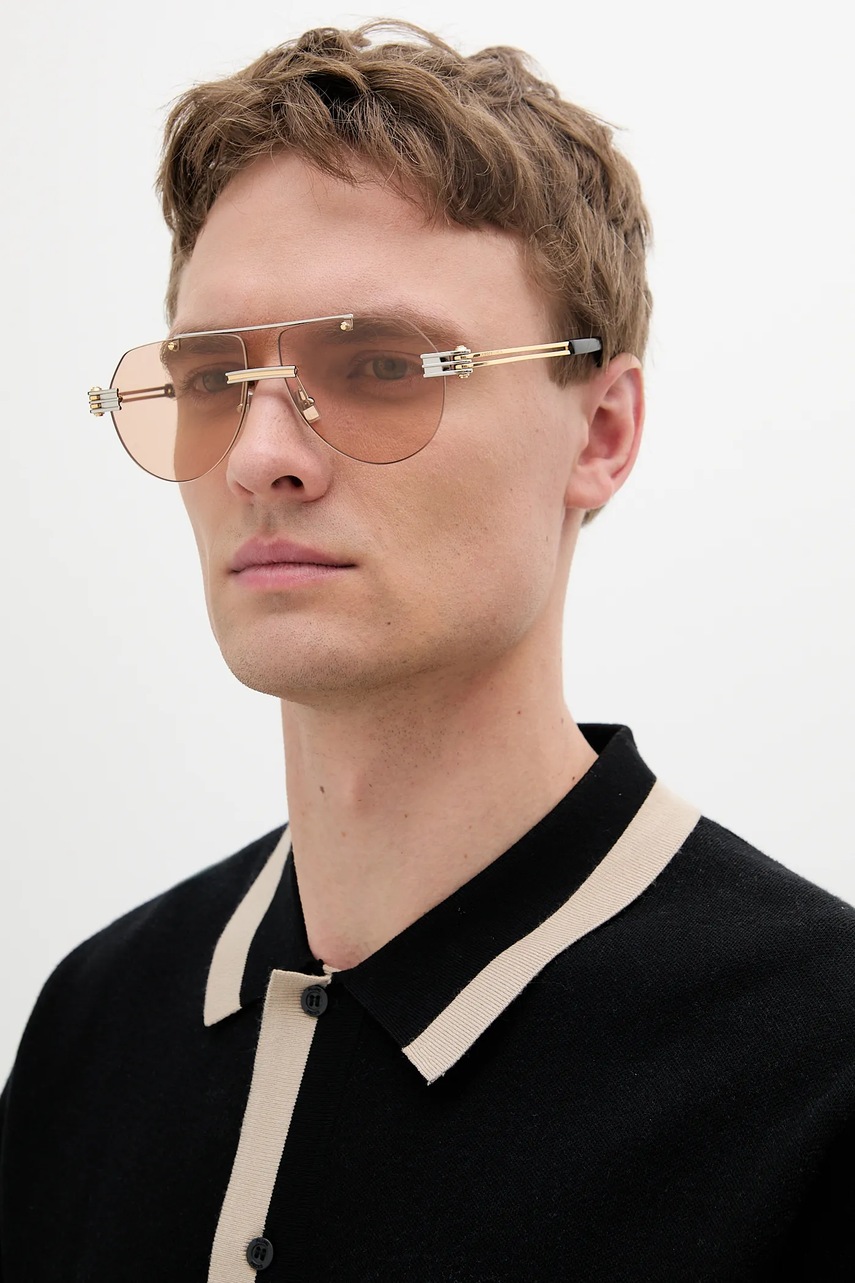 Очки Bottega Veneta цвет серебрянный BV1342S