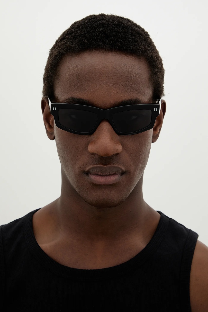 Γυαλιά ηλίου Off-White χρώμα: μαύρο, OERI135_541007 φωτογραφία