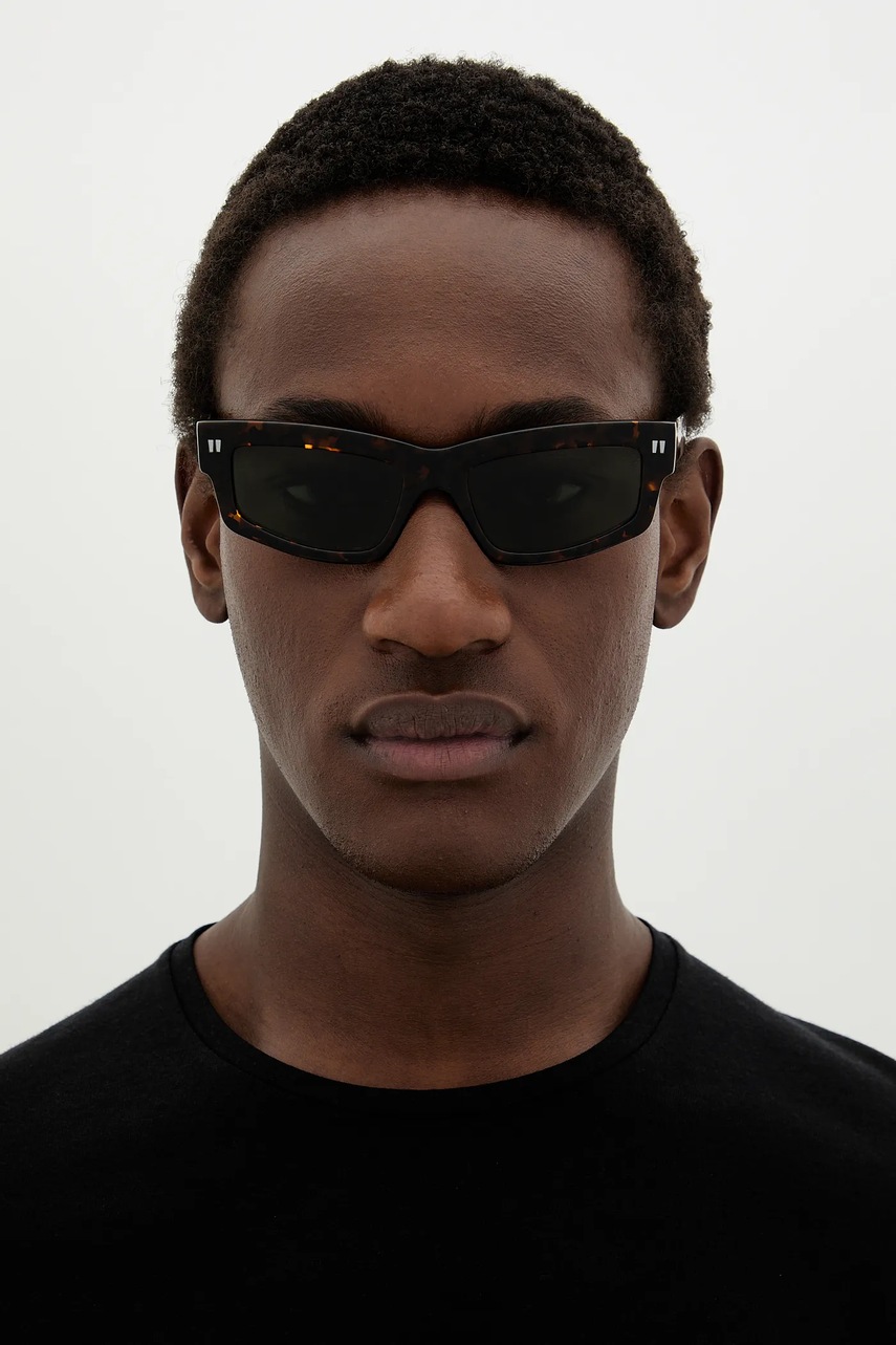 Γυαλιά ηλίου Off-White χρώμα: καφέ, OERI135_546055 φωτογραφία