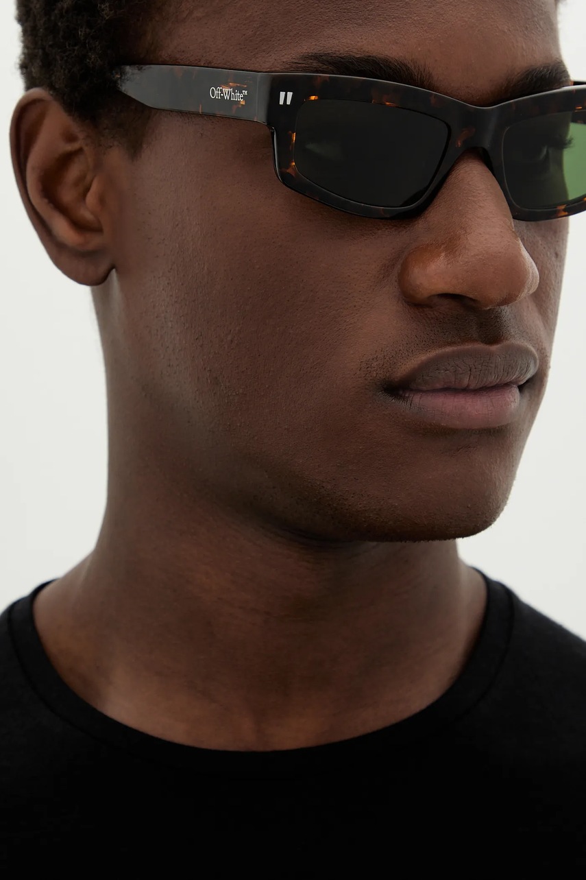 Γυαλιά ηλίου Off-White χρώμα: καφέ, OERI135_546055 φωτογραφία