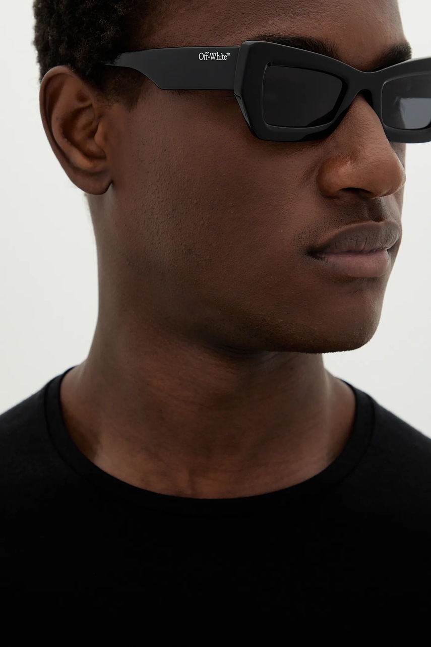 Γυαλιά ηλίου Off-White χρώμα: μαύρο, OERI137_511007 φωτογραφία