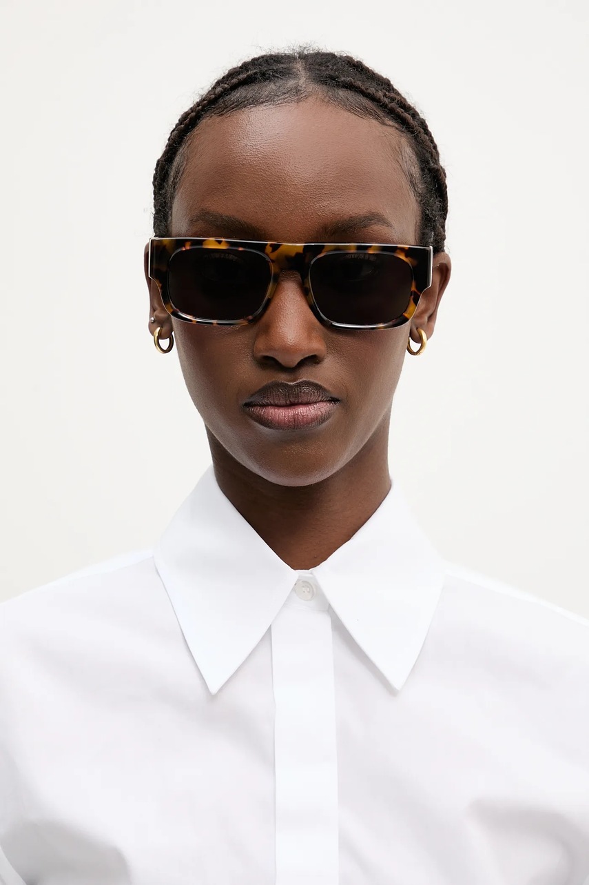 Γυαλιά Palm Angels χρώμα: καφέ, PERI085_536055 φωτογραφία