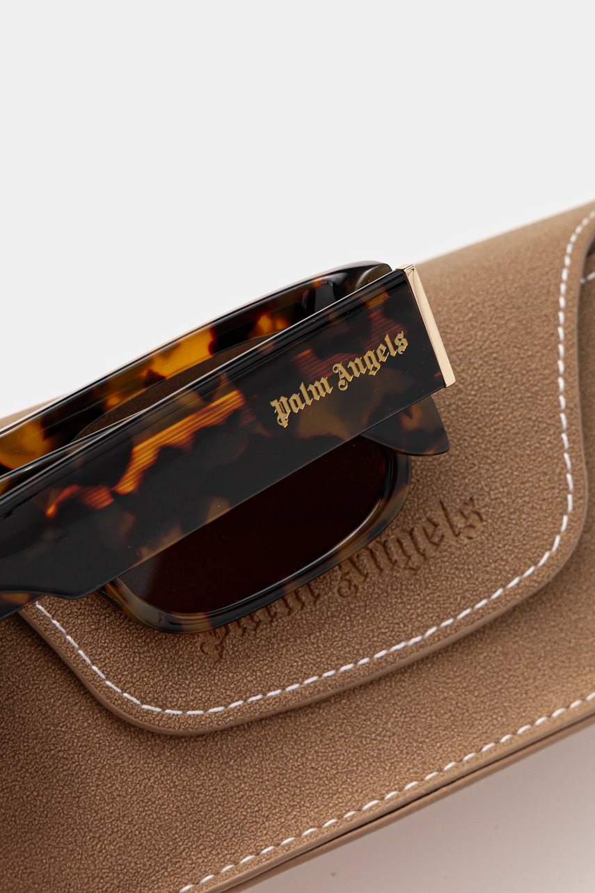 Γυαλιά Palm Angels χρώμα: καφέ, PERI085_536055 φωτογραφία