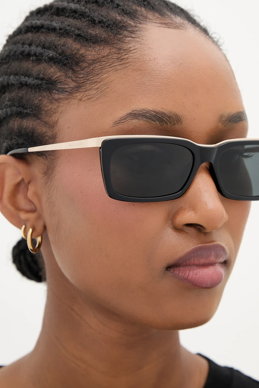 Γυαλιά Saint Laurent χρώμα: μαύρο, SL 766 φωτογραφία