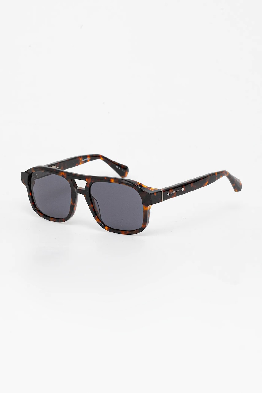 AllSaints ochelari de soare Enzo culoarea maro, ALS5016