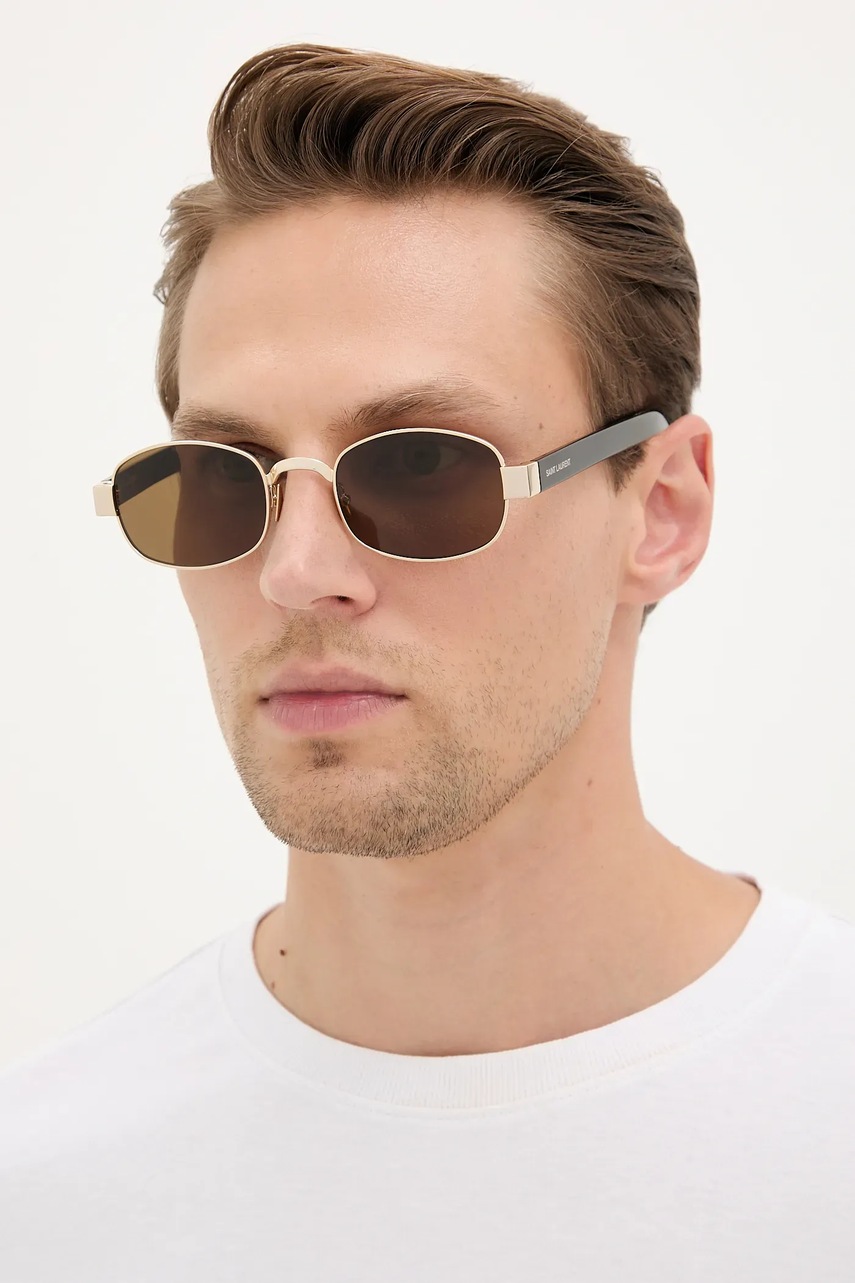 Солнцезащитные очки Saint Laurent цвет золотой SL 706