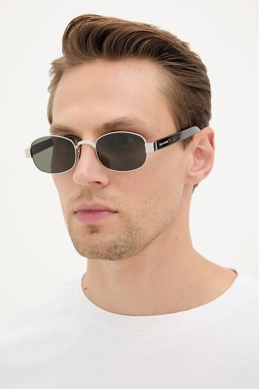 Солнцезащитные очки Saint Laurent цвет серебрянный SL 706