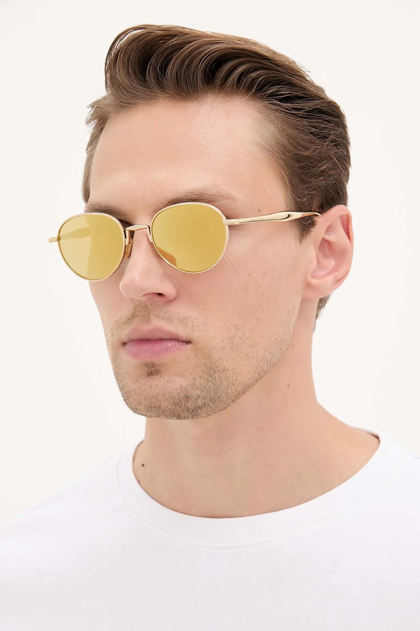 Солнцезащитные очки Bottega Veneta цвет золотой BV1396S