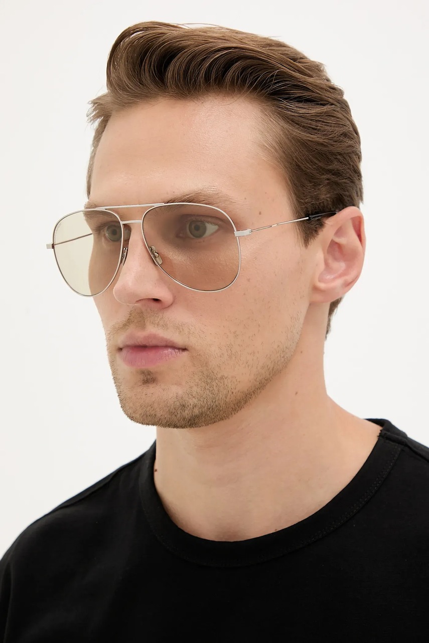 Солнцезащитные очки Saint Laurent цвет серебрянный CLASSIC 11