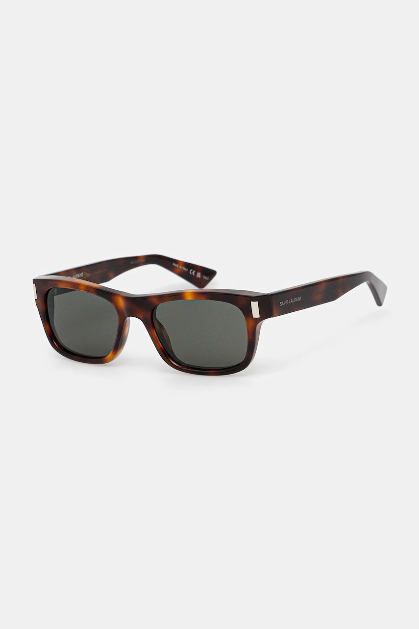 Levně Sluneční brýle Saint Laurent hnědá barva, SL 83