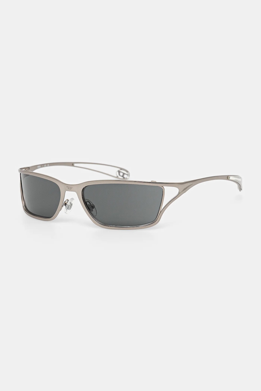 Diesel ochelari de soare culoarea argintiu, 0DL1015