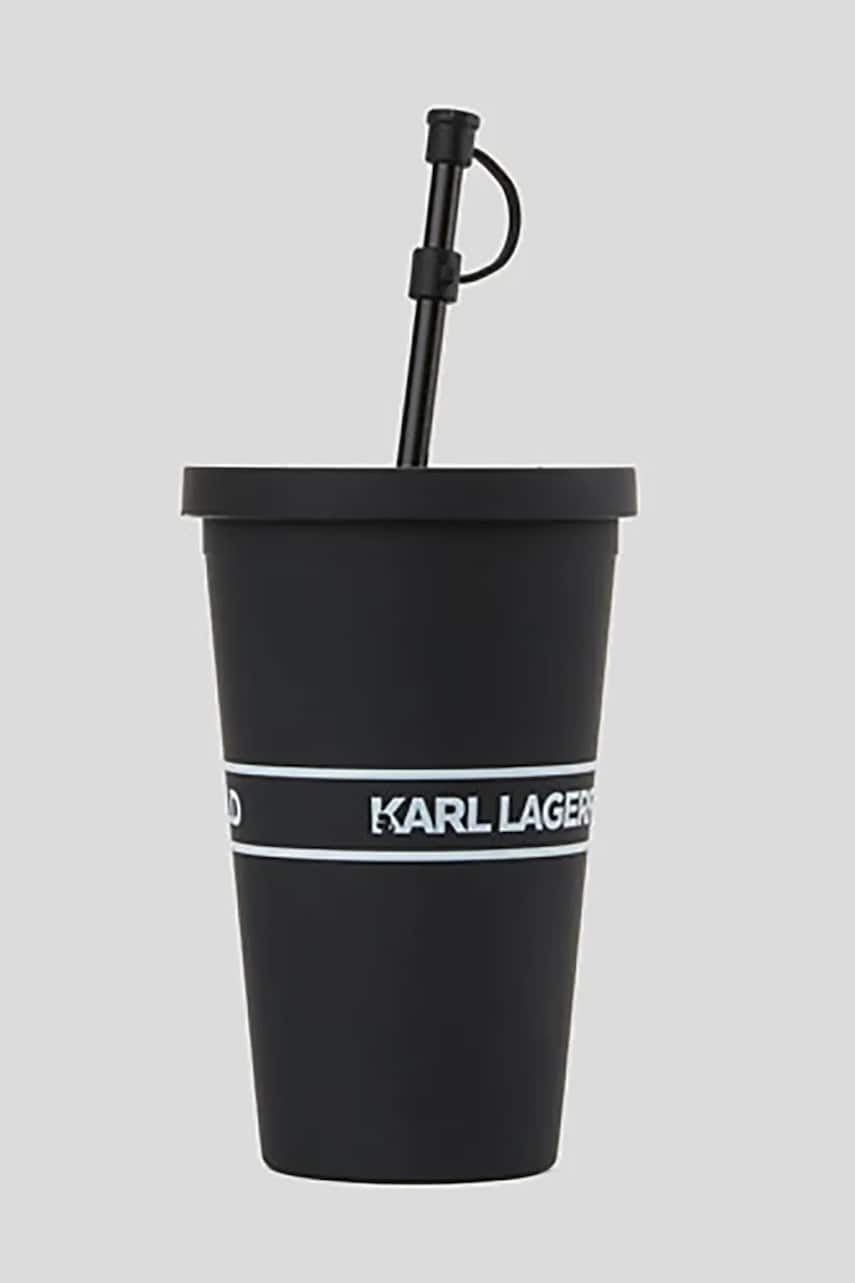 Стакан с трубочкой Karl Lagerfeld Essential To Go цвет чёрный A1W42017 Стакан с трубочкой Karl Lagerfeld Essential To Go цвет чёрный A1W42017