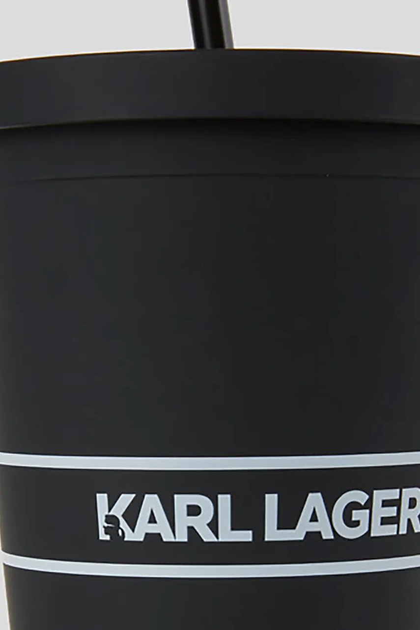 Karl Lagerfeld pohár szívószállal Essential To Go fekete, A1W42017 termék 2. képe