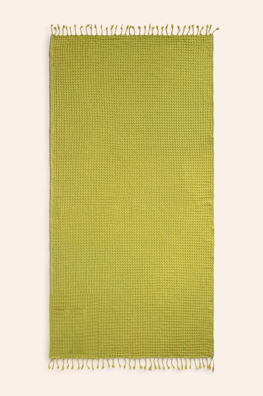 Calma House prosop de plajă Ola 100 x 180 cm culoarea verde
