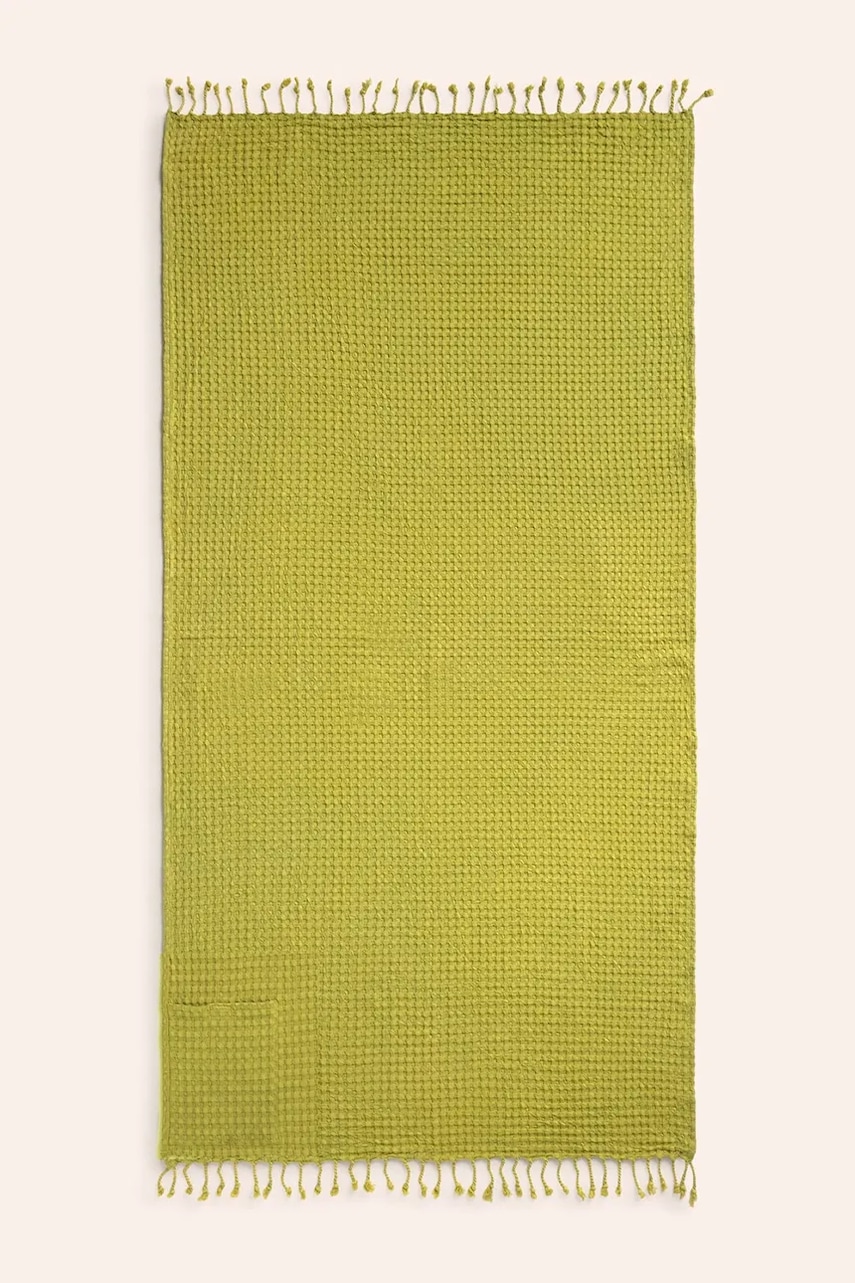 Calma House prosop de plajă Ola 100 x 180 cm culoarea verde